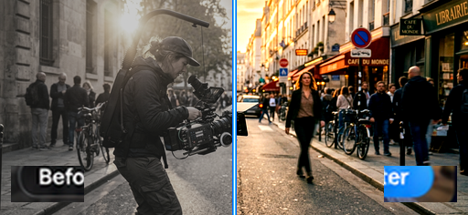 Liam M. AdCut AI before and after video comparison